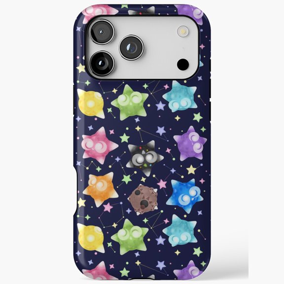 Lineless Rainbow Meteor Core Pattern iPhone Case 17 11 12 13 14 15 16 Pro Max up to size 5XL