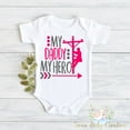 thumbnail image 1 of Lineman Baby , Father'S Day , My Daddy Is My Hero, Baby Girl, Linemen Clothing Cute Baby Onesie, BABY BODYSUIT LAT 4424, 1 of 3