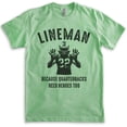 thumbnail image 1 of Lineman Because Quarterbacks Need Heroes Too T-shirt, Unisex Women's Men's Funny Football Defense, Heather Apple Green, Small, 1 of 6