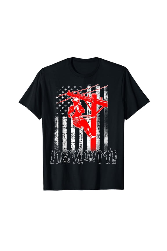Lineman Flag T Shirt