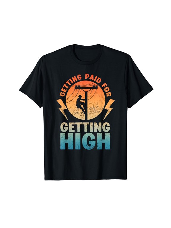 Lineman For Art Men Electrician Engineer Electric Lineman T-Shirt