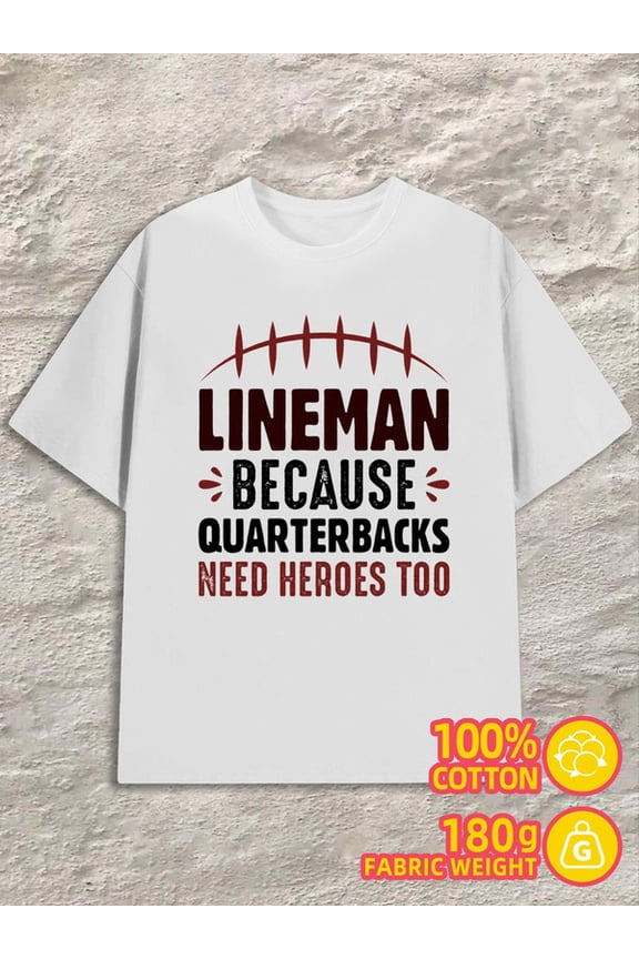 Lineman Heroes men 180G 100% Cotton white Trendy Unisex Shirt Graphic tshirts Original Unisex Shirt Crewneck tshirts Basic Unisex Shirt Graphic Tee tshirts