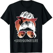Lineman - Linewife life Cute Lineman wife gift birthday 95 T-Shirt