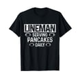 thumbnail image 1 of Lineman Serving Pancakes Daily Funny Football Player T-Shirt, 1 of 5