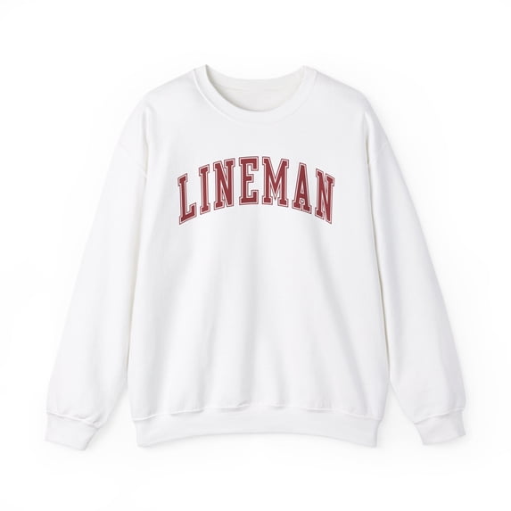 Lineman Sweatshirt Gifts Crew Neck Shirt Long Sleeve Unisex