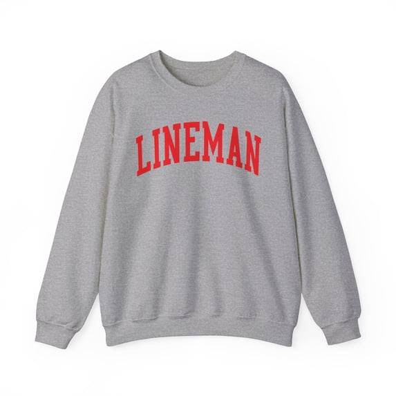 Lineman Sweatshirt Gifts Crew Neck Shirt Long Sleeve Unisex