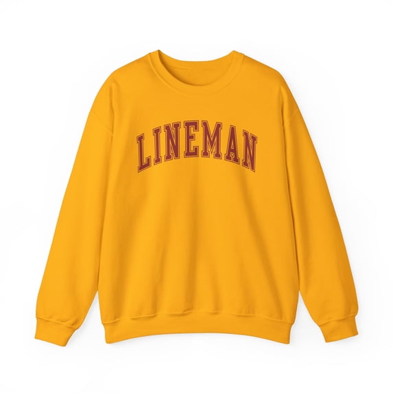 Lineman Sweatshirt Gifts Crew Neck Shirt Long Sleeve Unisex