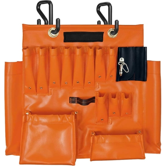 Lineman Tool Board with Magnet, Secure Fit Aerial Apron, Sturdy Lineman Tool Bag, Bucket Truck Tools Organizer, Include Two 2" Hooks