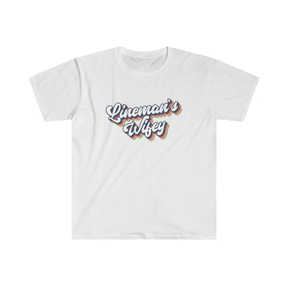 Lineman Wife 70s Engagement Wedding Wifey Fiance Shirt, Gifts, Tshirt, Tee