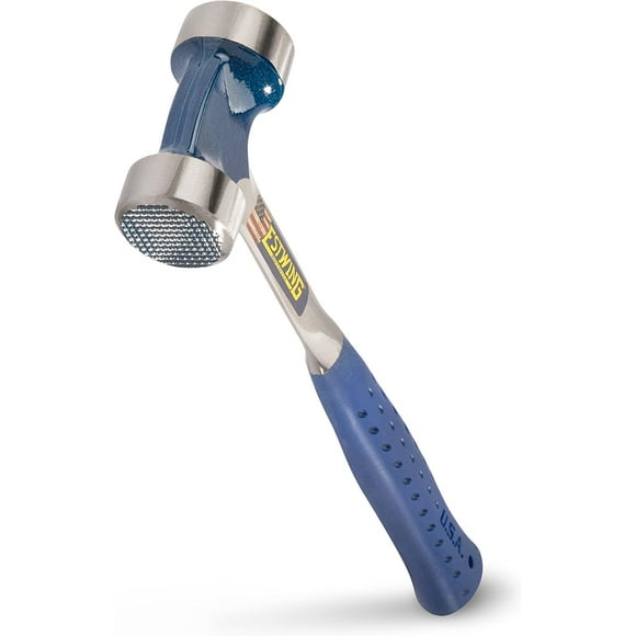 Lineman's Hammer - 40 oz Electrical Utility Tool with Smooth/Milled Face & Shock Reduction Grip - E3-40LM