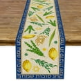 thumbnail image 1 of Linen 13x72 Inches Sukkot Table Runner Hebrew Etrog Lulav Jewish Table Decoration for Sukkah Kitchen Dinning Room Party Decor, 1 of 5