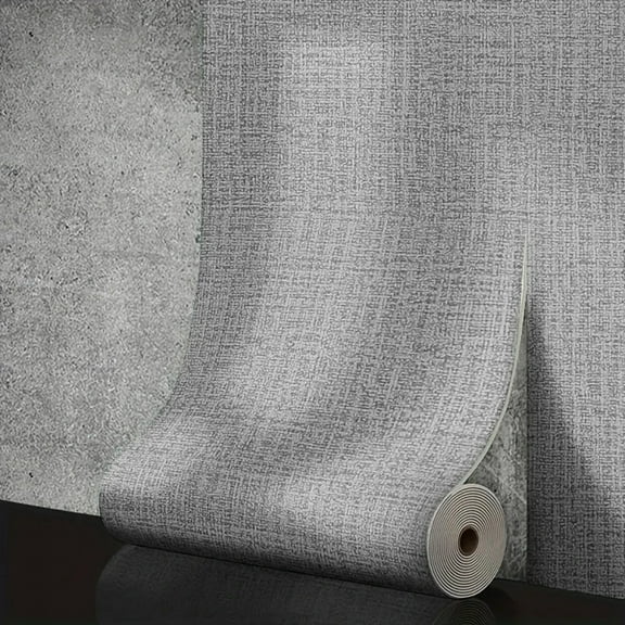 Linen 3D Foam Self-adhesive PVC Solid Color Thickened Waterproof Background Wall Renovation Wallpaper Wall Stickers