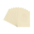 thumbnail image 1 of Linen Acid Free 6x7.5 Oval Picture Frame Mat with White Core Bevel Cut for 3x5 Pictures - Fits, 1 of 3