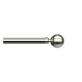 thumbnail image 1 of Linen Avenue Ball Single Window Curtain Rod Set, 28 to 48-inch, Polished Nickel, 1 of 5