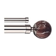 thumbnail image 1 of Linen Avenue Brown Marble Double Window Curtain Rod Set, 66 to 120-inch, Polished Nickel, 1 of 4