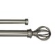 thumbnail image 1 of Linen Avenue Cage Double Window Curtain Rod Set, 28 to 48-inch, Polished Nickel, 1 of 4