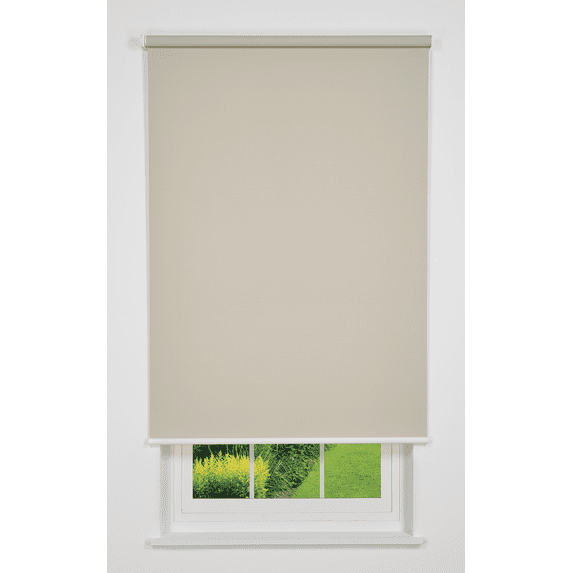 Linen Avenue Cordless 1% Solar Screen Standard Roller Shade, Beige 39 W x 78 H (Arrives 1/4" Narrower)