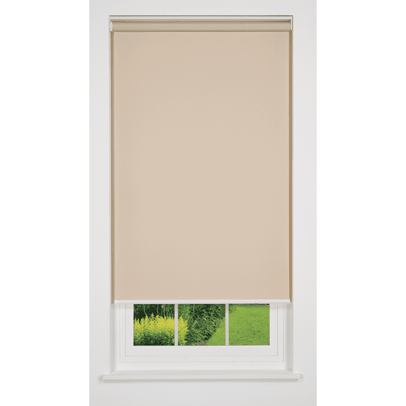Linen Avenue Cordless 1% Solar Screen Standard Roller Shade, Sand 35 W x 78 H (Arrives 1/4" Narrower)