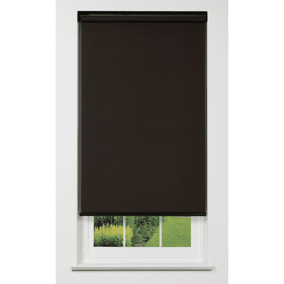 Linen Avenue Cordless 1% Solar Screen Standard Roller Shade, Shadow 24 W x 66 H (Arrives 1/4" Narrower)