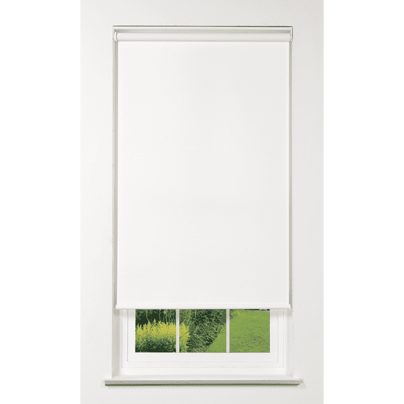 Linen Avenue Cordless 1% Solar Screen Standard Roller Shade, White 69 W x 66 H (Arrives 1/4" Narrower)