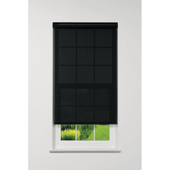Linen Avenue Cordless 5% Solar Screen Standard Roller Shade Black 43 W x 66 H