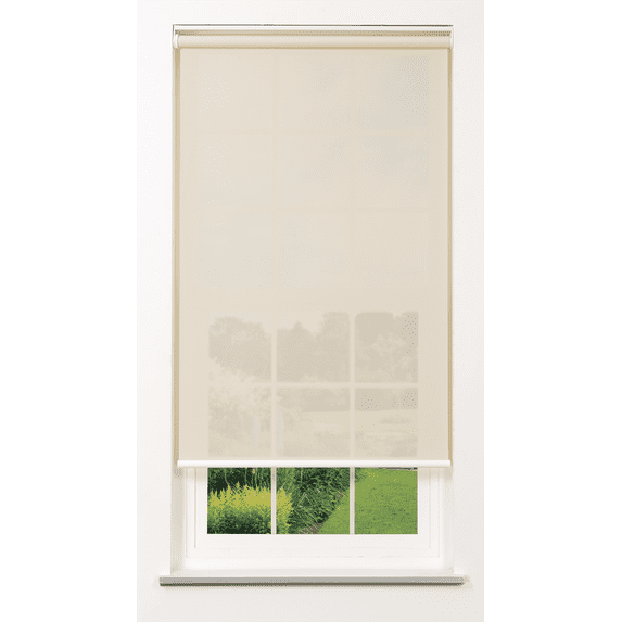 Linen Avenue Cordless 5% Solar Screen Standard Roller Shade, Fawn 32 W x 78 H (Arrives 1/4" Narrower)
