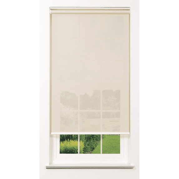Linen Avenue Cordless 5% Solar Screen Standard Roller Shade, Fawn 61 W x 78 H (Arrives 1/4" Narrower)