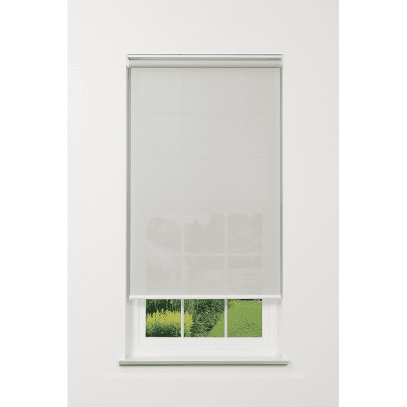 Linen Avenue Cordless 5% Solar Screen Standard Roller Shade, Grey 54 W x 66 H (Arrives 1/4" Narrower)