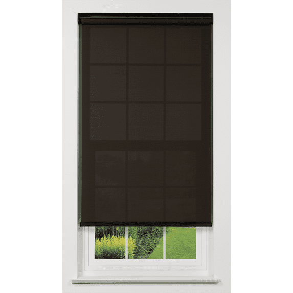 Linen Avenue Cordless 5% Solar Screen Standard Roller Shade, Shadow 23 W x 78 H (Arrives 1/4" Narrower)