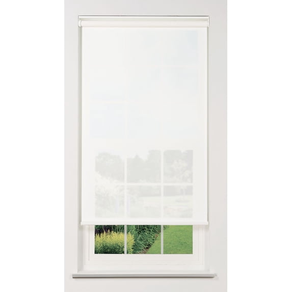 Linen Avenue Cordless 5% Solar Screen Standard Roller Shade, White 20 W x 78 H (Arrives 1/4" Narrower)