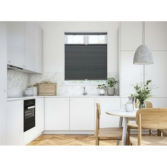 Linen Avenue Cordless Cellular Top Down Bottom Up Blackout Shade 38 1/4 W x 66 H, White (Arrives 1/4" Narrower)