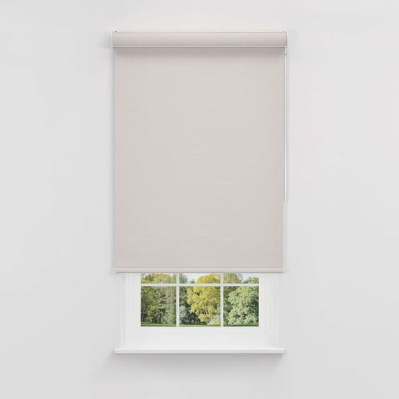Linen Avenue Cordless Coastal Blackout Cassette Roller Shade with Bloc Wand for Easy Adjustment– UV Protection, Room Darkening–Khaki Cliffs 18 W X 78 H (Arrives 1/4" Narrower)