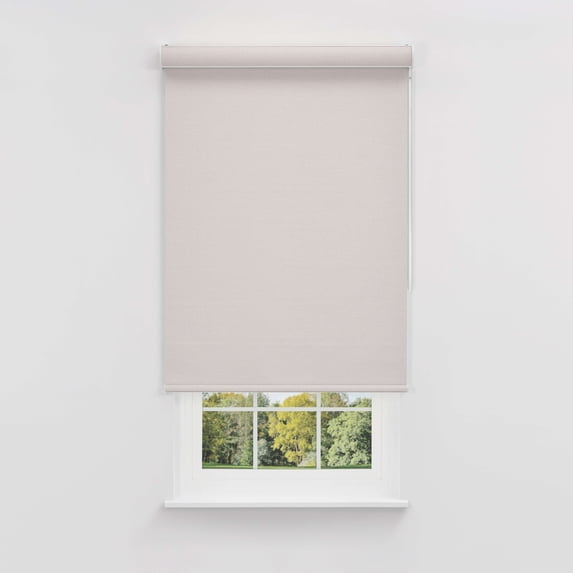 Linen Avenue Cordless Coastal Blackout Cassette Roller Shade with Bloc Wand for Easy Adjustment– UV Protection, Room Darkening–Khaki Cliffs 50 W X 78 H (Arrives 1/4" Narrower)