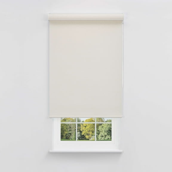 Linen Avenue Cordless Coastal Blackout Cassette Roller Shade with Bloc Wand for Easy Adjustment– UV Protection, Room Darkening–Sandbar Cream 37 W X 78 H (Arrives 1/4" Narrower)