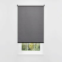 Linen Avenue Cordless Coastal Blackout Standard Roller Shade– UV Protection, Room Darkening Window Covering for Home & Office – Charcoal Cove 21 W X 78 H (Arrives 1/4" Narrower)