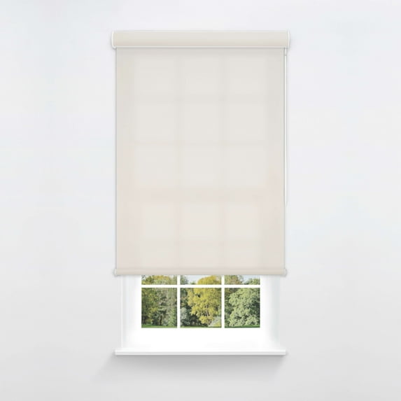 Linen Avenue Cordless Sierra Light-Filtering Cassette Roller Shade with Bloc Wand for Easy Adjustment– Soft Light Control, UV Protection–Beige Sequoia 52 W X 66 H (Arrives 1/4" Narrower)