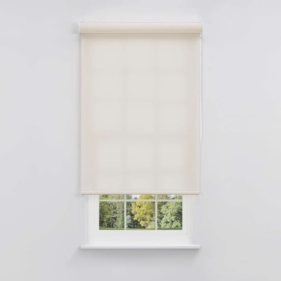 Linen Avenue Cordless Coastal Light-Filtering Cassette Roller Shade with Bloc Wand for Easy Adjustment– Soft Light Control, UV Protection–Sandbar Cream 23 W X 78 H (Arrives 1/4" Narrower)