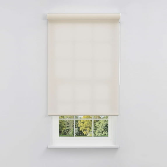 Linen Avenue Cordless Coastal Light-Filtering Cassette Roller Shade with Bloc Wand for Easy Adjustment– Soft Light Control, UV Protection–Sandbar Cream 40 W X 78 H (Arrives 1/4" Narrower)