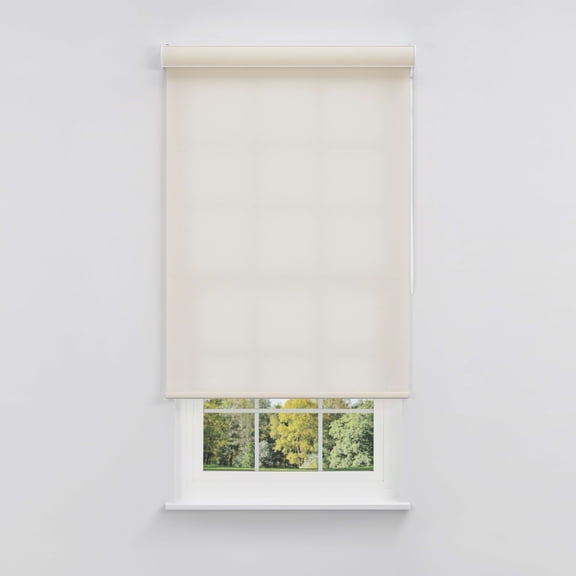 Linen Avenue Cordless Coastal Light-Filtering Cassette Roller Shade with Bloc Wand for Easy Adjustment Soft Light Control, UV ProtectionSandbar Cream 69 W X 78 H (Arrives 1/4" Narrower)