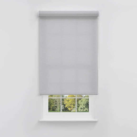Linen Avenue Cordless Coastal Light-Filtering Cassette Roller Shade with Bloc Wand for Easy Adjustment Soft Light Control, UV ProtectionSilver Shells 65 W X 78 H (Arrives 1/4" Narrower)