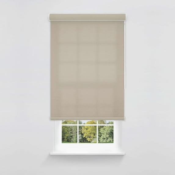 Linen Avenue Cordless Sierra Light-Filtering Cassette Roller Shade with Bloc Wand for Easy Adjustment– Soft Light Control, UV Protection–Tahoe Taupe 51 W X 78 H (Arrives 1/4" Narrower)