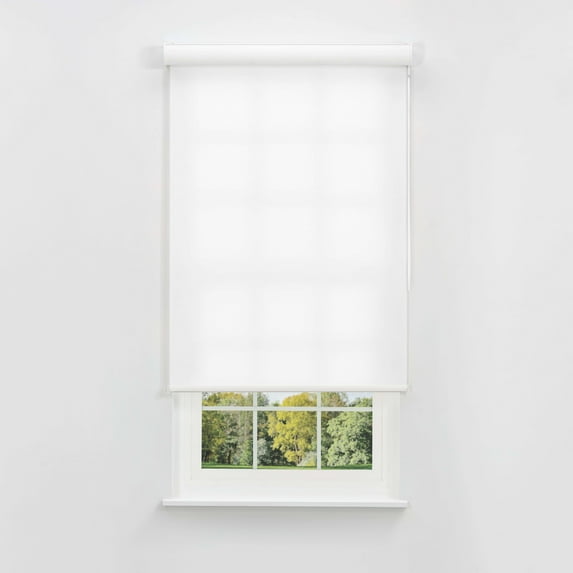 Linen Avenue Cordless Coastal Light-Filtering Cassette Roller Shade with Bloc Wand for Easy Adjustment– Soft Light Control, UV Protection–White Sand 22 W X 66 H (Arrives 1/4" Narrower)