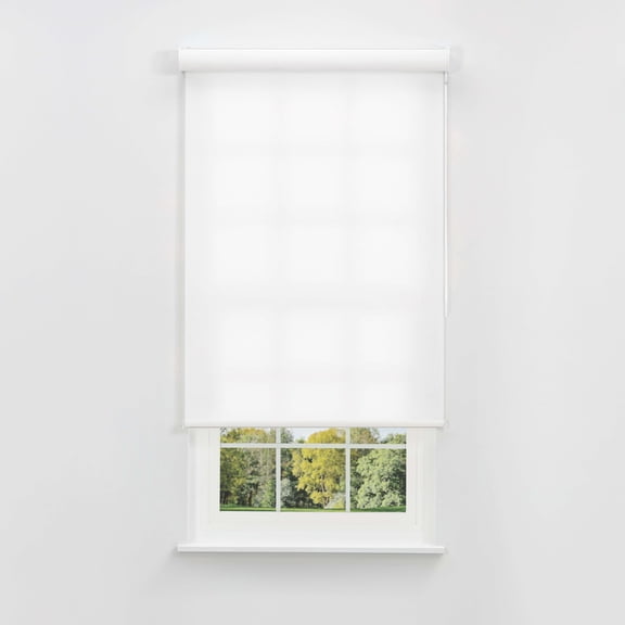 Linen Avenue Cordless Coastal Light-Filtering Cassette Roller Shade with Bloc Wand for Easy Adjustment– Soft Light Control, UV Protection–White Sand 70 W X 66 H (Arrives 1/4" Narrower)