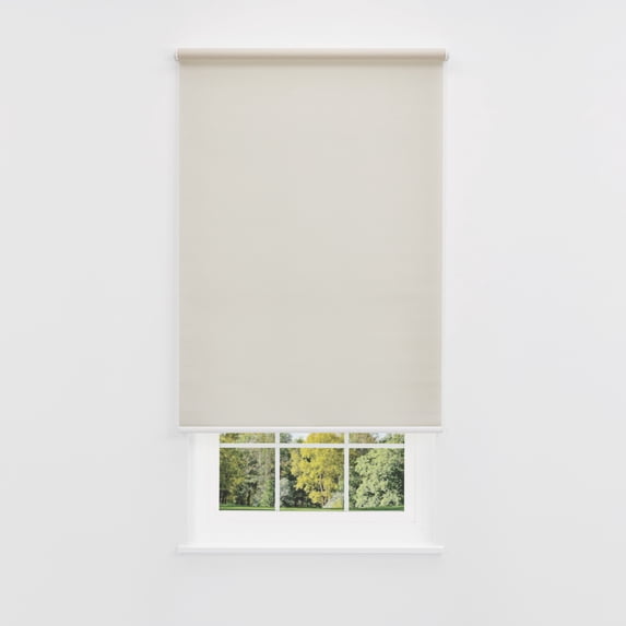 Linen Avenue Cordless Coastal Light-Filtering Standard Roller Shade– Soft Light Control, UV Protection Window Covering for Home & Office –Sandbar Cream 35 W X 78 H (Arrives 1/4" Narrower)