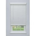 Linen Avenue Cordless Faux Wood Blind White 61 W x 60 H, Partial Inside