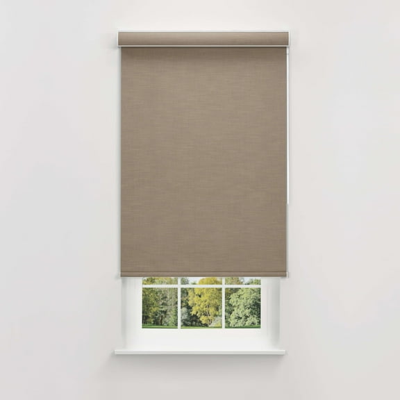 Linen Avenue Cordless Mojave Blackout Cassette Roller Shade with Bloc Wand for Easy Adjustment– UV Protection, Room Darkening–Tan Dunes 31 W X 78 H (Arrives 1/4" Narrower)