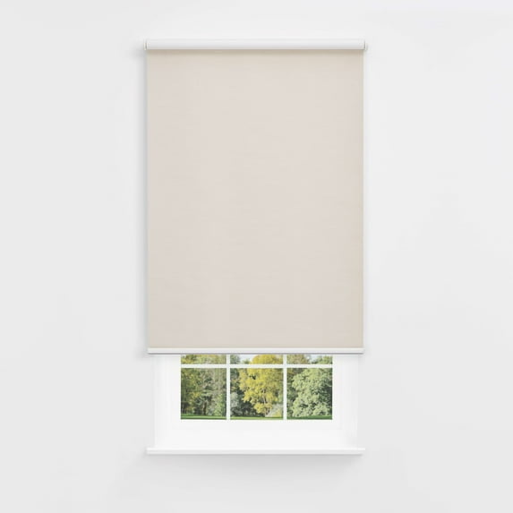 Linen Avenue Cordless Mojave Light-Filtering Cassette Roller Shade– UV Protection, Room Darkening Window Covering for Home & Office –Beige Sandstone 29 W X 78 H (Arrives 1/4" Narrower)