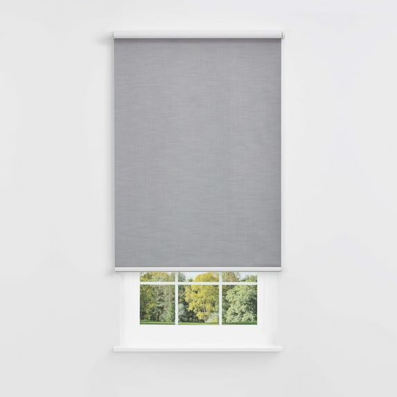 Linen Avenue Cordless Mojave Blackout Standard Roller Shade– UV Protection, Room Darkening Window Covering for Home & Office –Canyon Gray 62 W X 66 H (Arrives 1/4" Narrower)