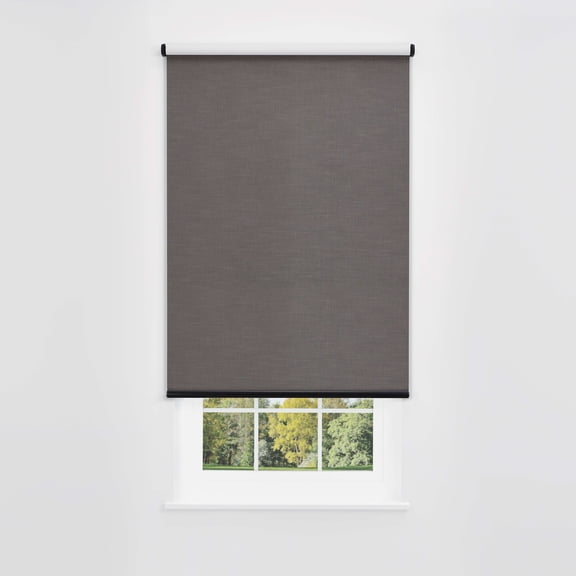 Linen Avenue Cordless Mojave Blackout Standard Roller Shade– UV Protection, Room Darkening Window Covering for Home & Office – Slate Skies 62 W X 66 H (Arrives 1/4" Narrower)
