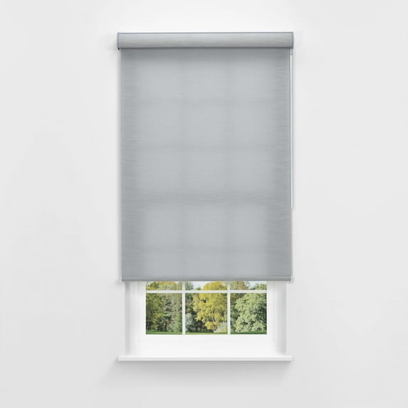Linen Avenue Cordless Mojave Light-Filtering Cassette Roller Shade with Bloc Wand for Easy Adjustment– Soft Light Control, UV Protection –Canyon Gray 59 W X 66 H (Arrives 1/4" Narrower)